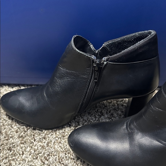Alfani Black Ankle Booties with  double Zipper Detail - Picture 5 of 12